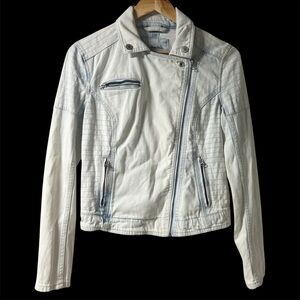 Aeropostale Light-Wash Denim Moto Women’s Jacket Sz S/P
